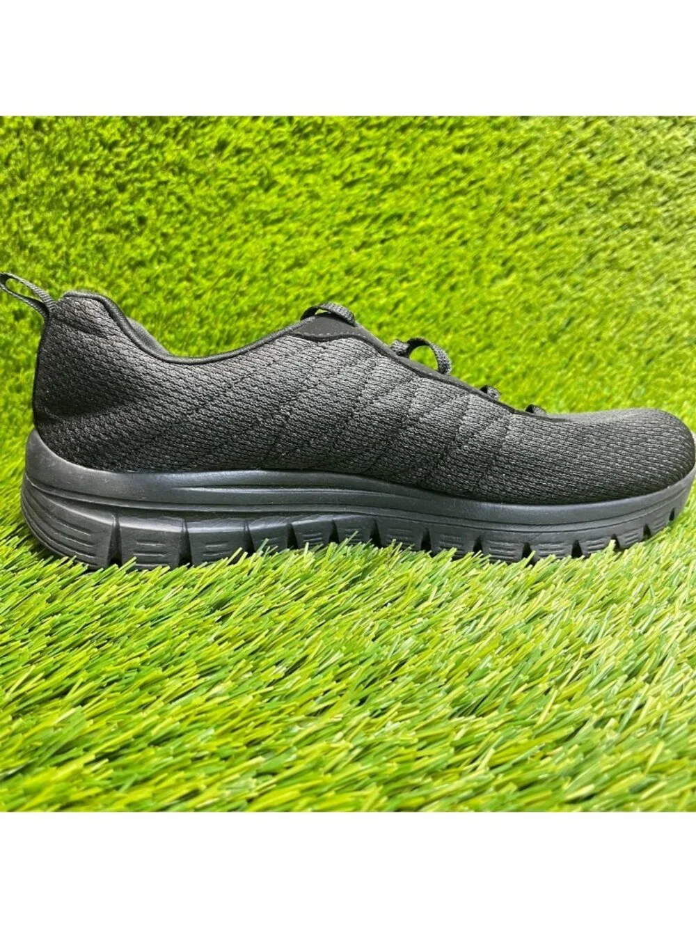 Skechers Dynamight Breakthrough Womens Size 9 All Black Running Shoes Sneakers